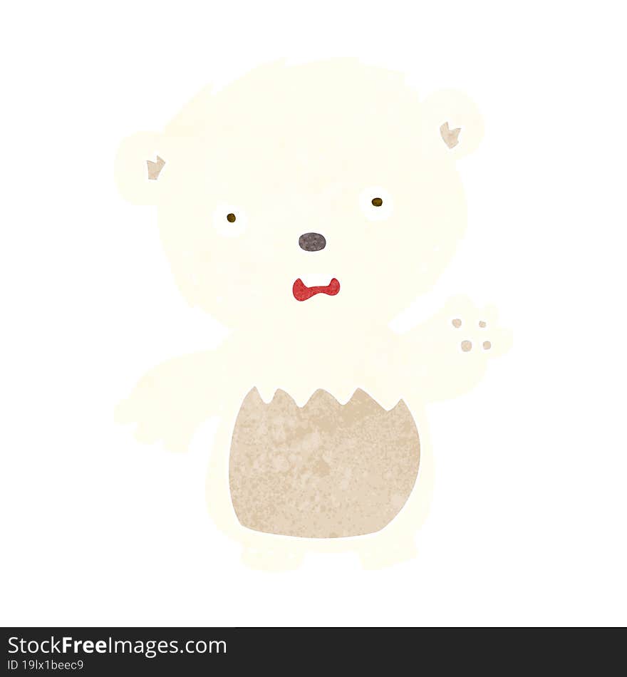 Cartoon Worried Polar Bear