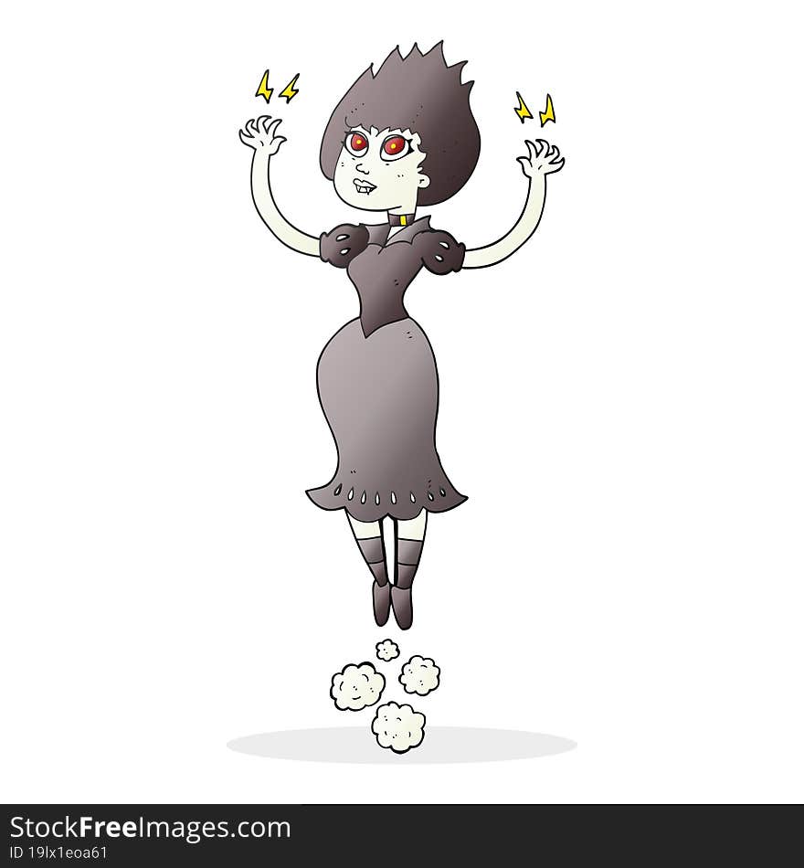 cartoon vampire girl flying