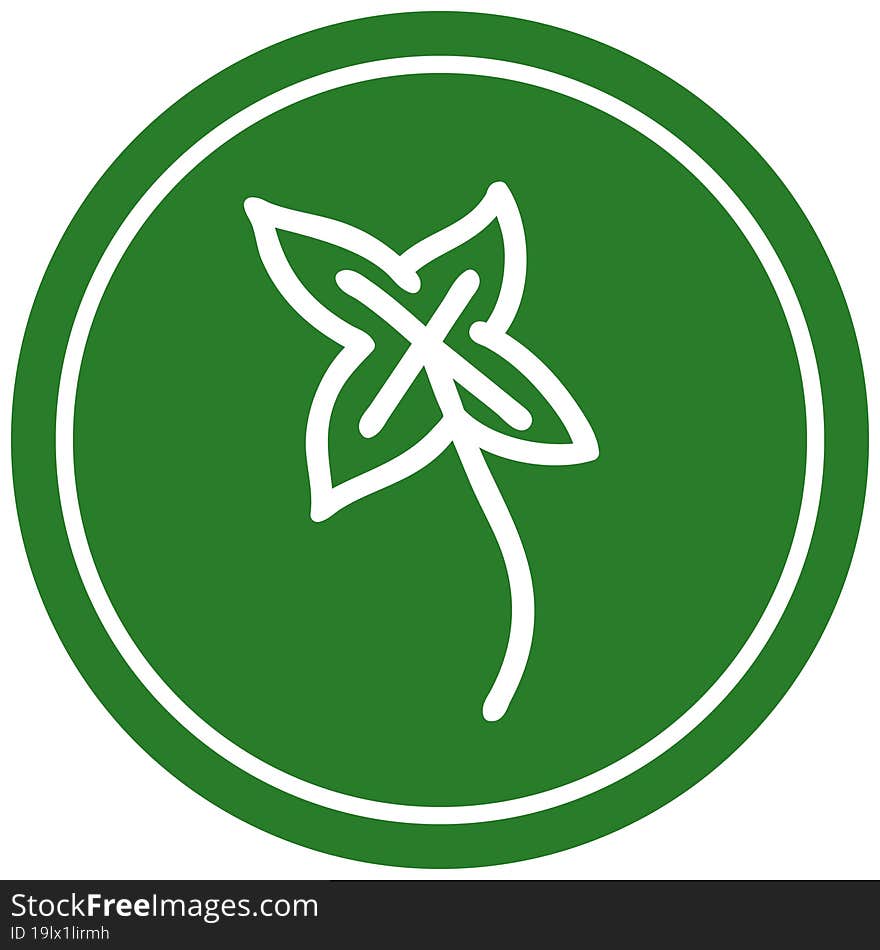 natural leaf circular icon symbol