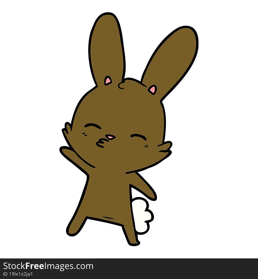 curious bunny cartoon. curious bunny cartoon