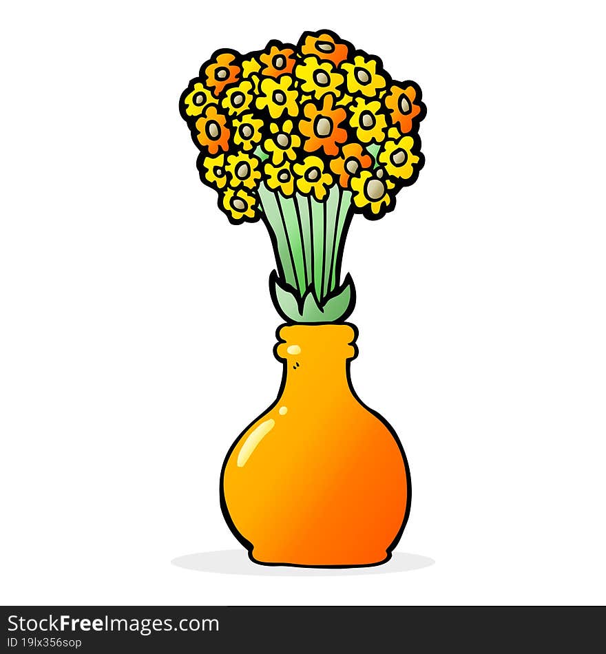 cartoon old glass vase