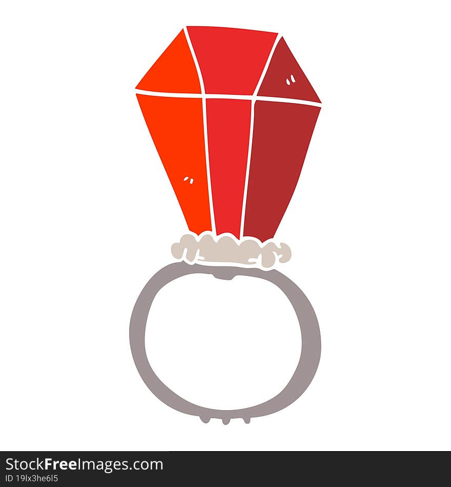 cartoon doodle engagement ring