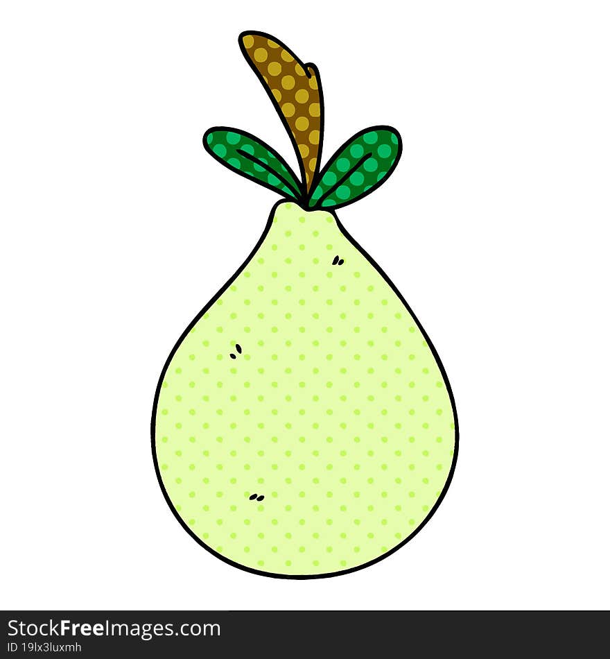 Quirky Comic Book Style Cartoon Pear