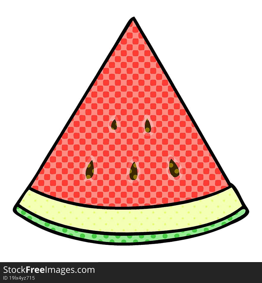 quirky comic book style cartoon watermelon