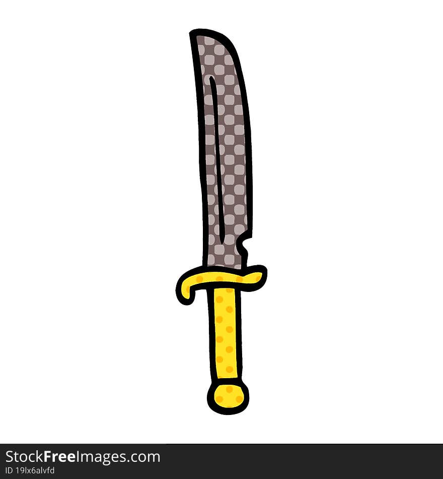 cartoon doodle knife