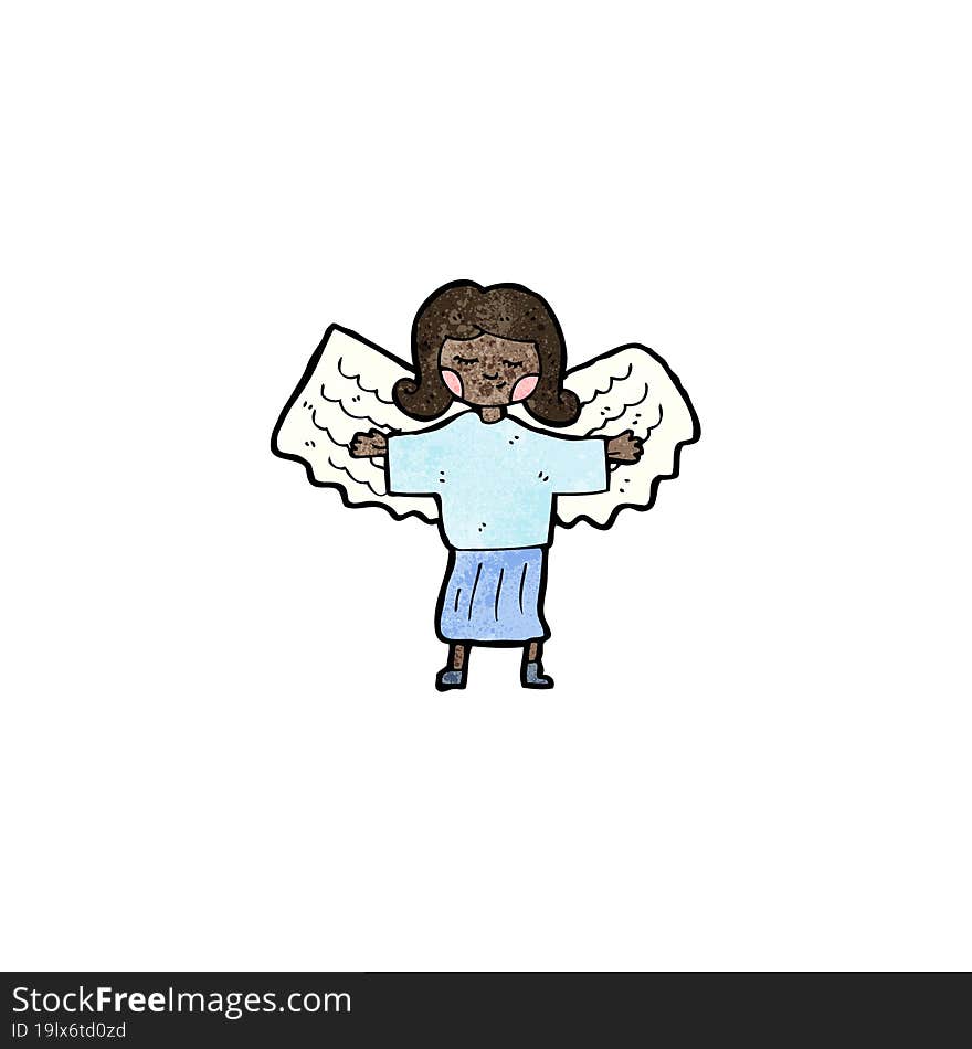 Cartoon Angel Woman