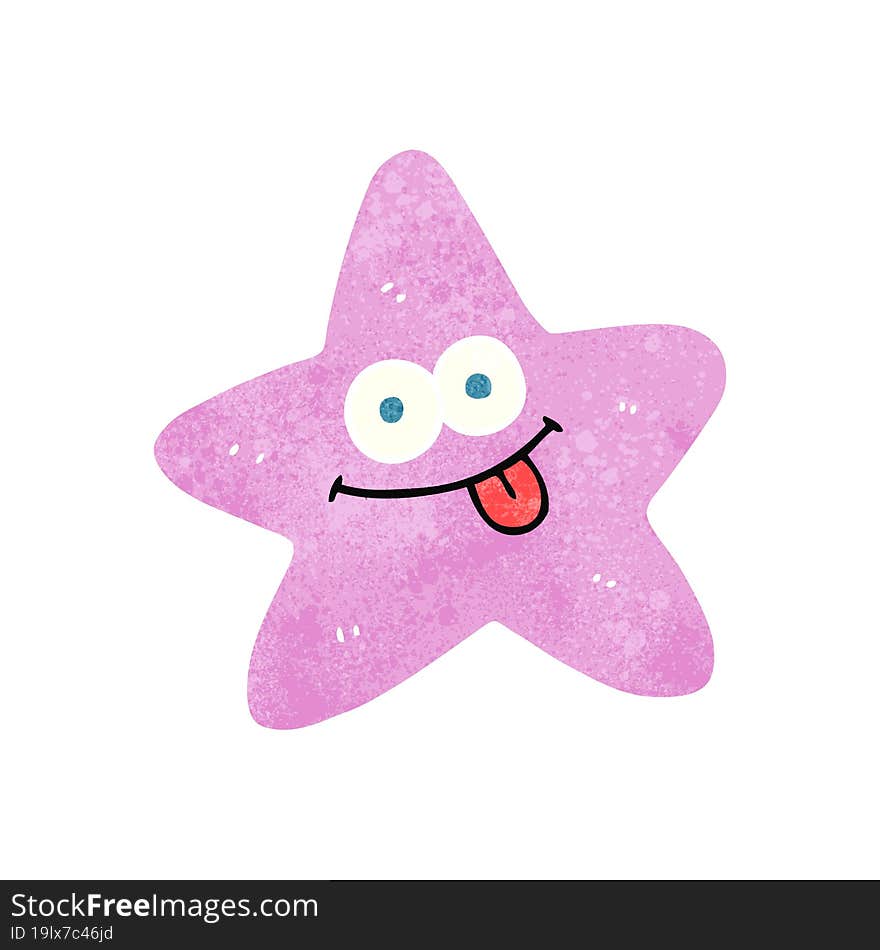 retro cartoon starfish