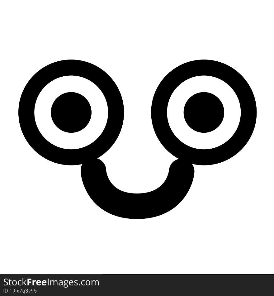 happy staring face icon