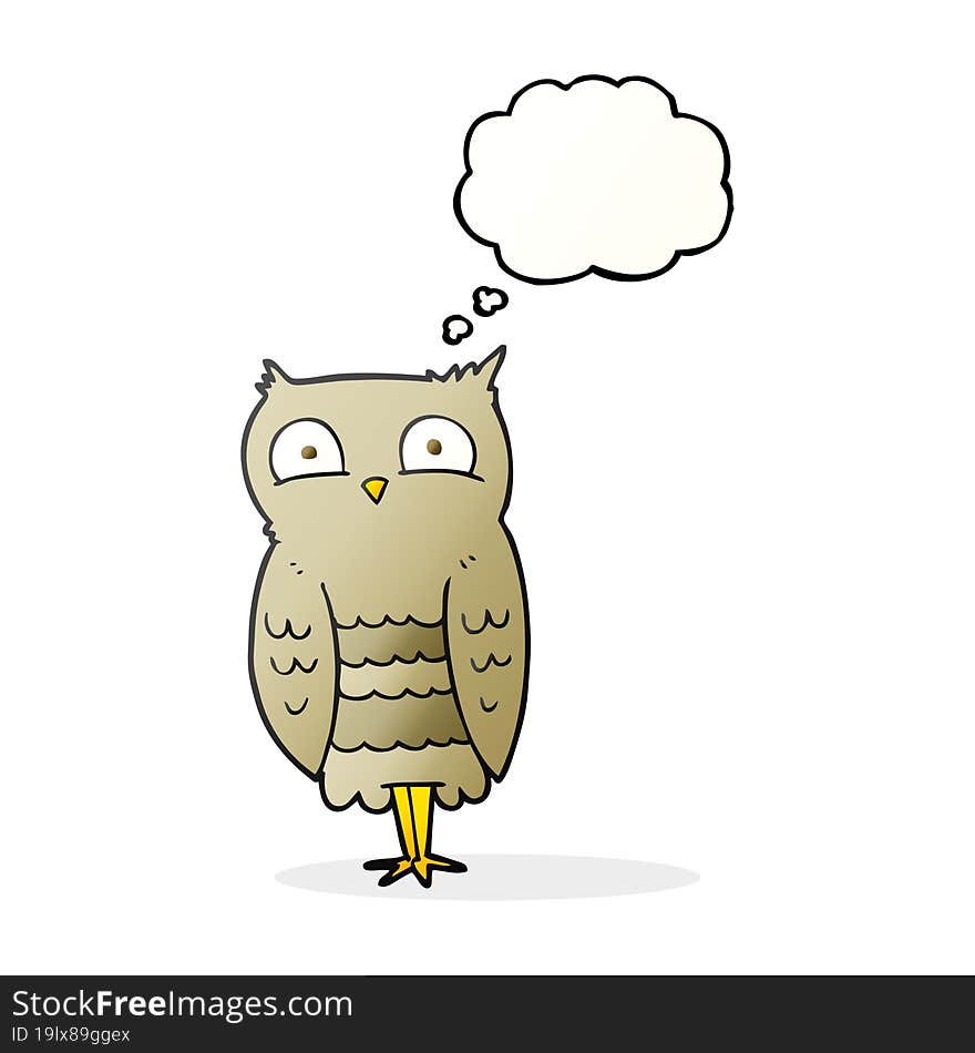 Thought Bubble Cartoon Owl