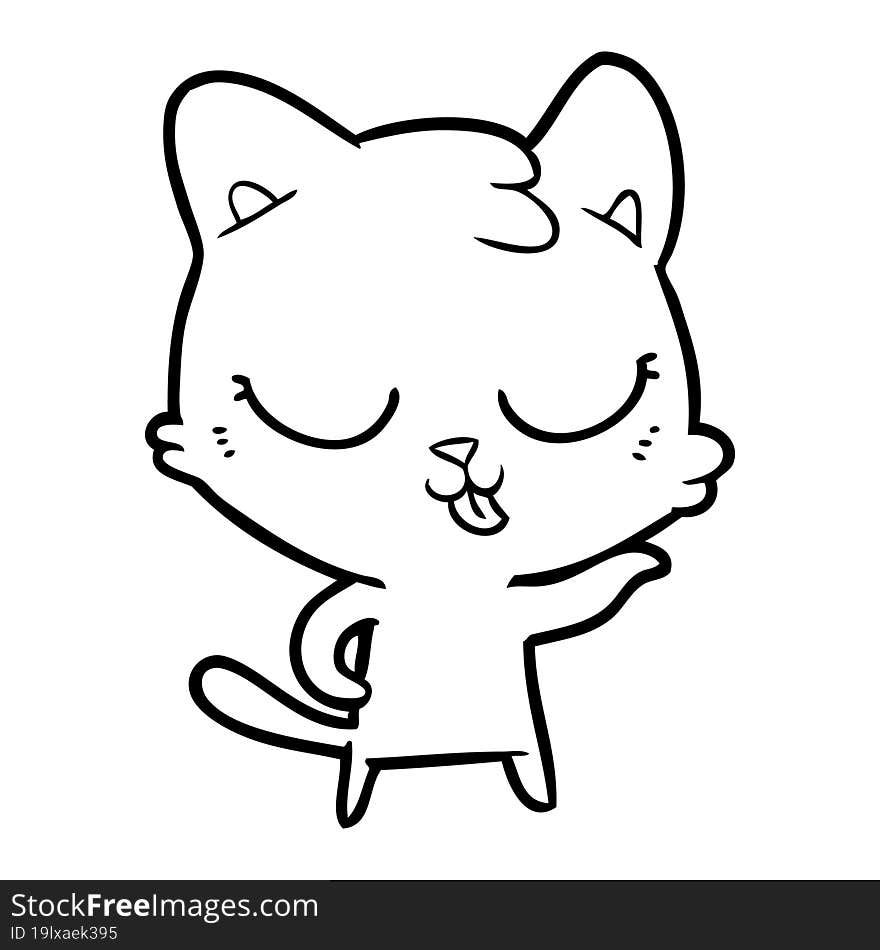 happy cartoon cat. happy cartoon cat