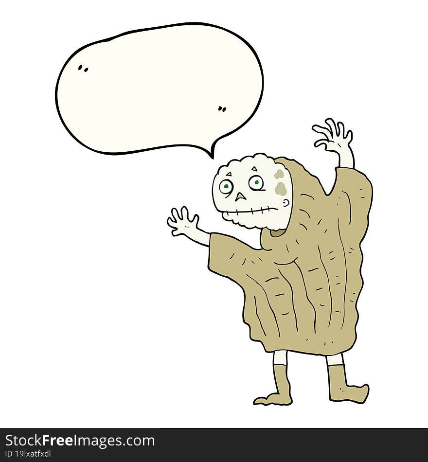 speech bubble cartoon halloween ghoul