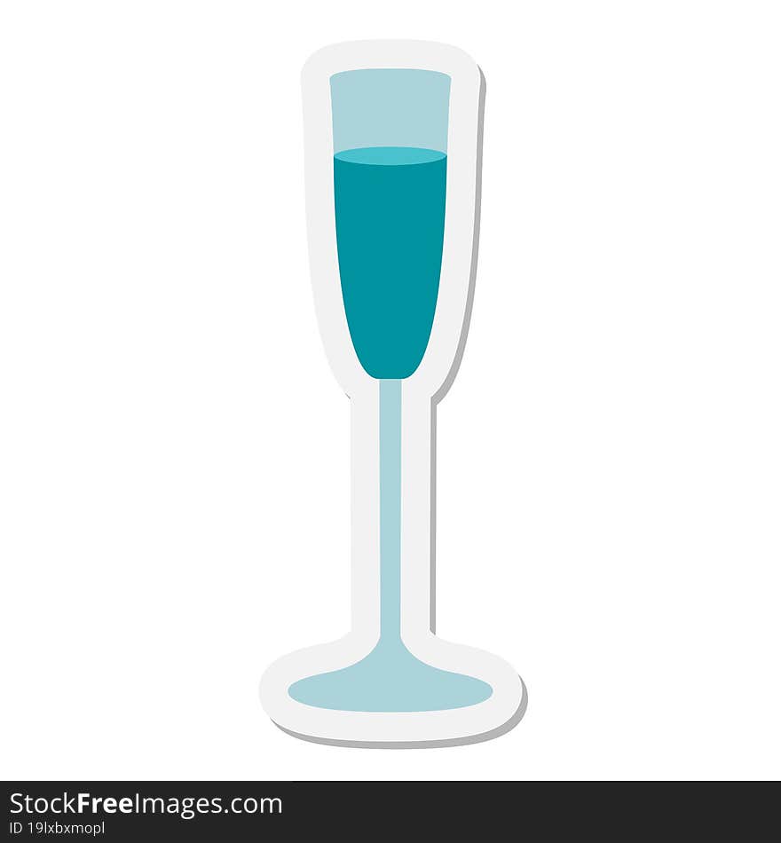 champagne flute sticker