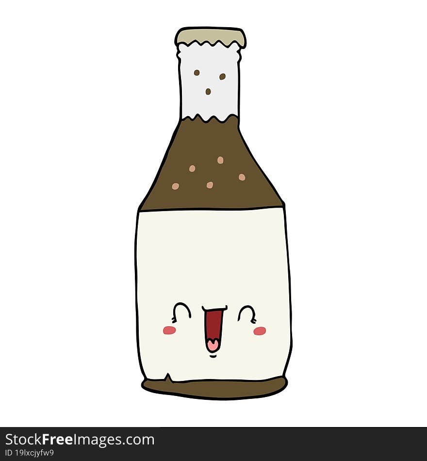 cartoon beer bottle