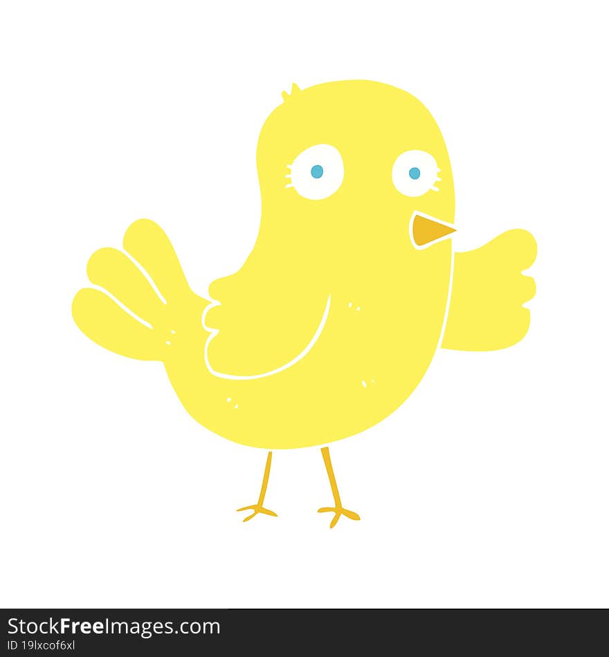 flat color illustration of bird. flat color illustration of bird