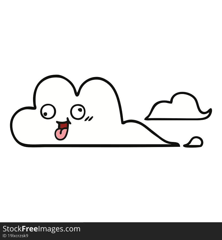 cute cartoon of a clouds. cute cartoon of a clouds