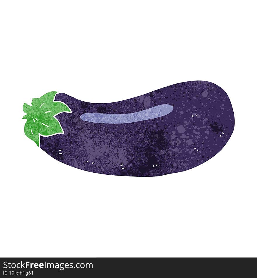 retro cartoon eggplant