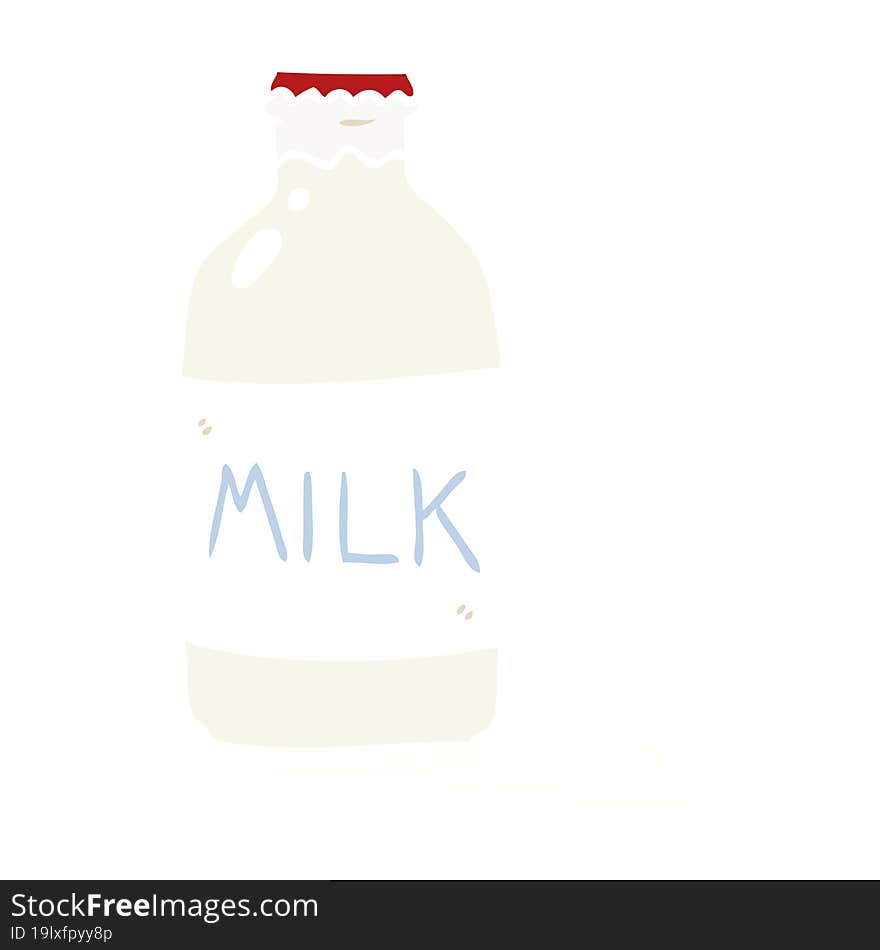 flat color style cartoon pint of fresh milk