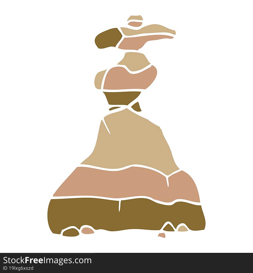 cartoon doodle of stacked stones