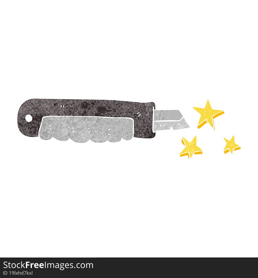 retro cartoon knife