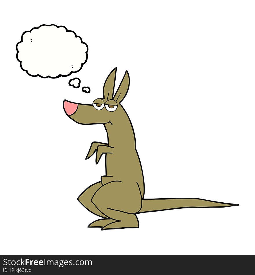 thought bubble cartoon kangaroo