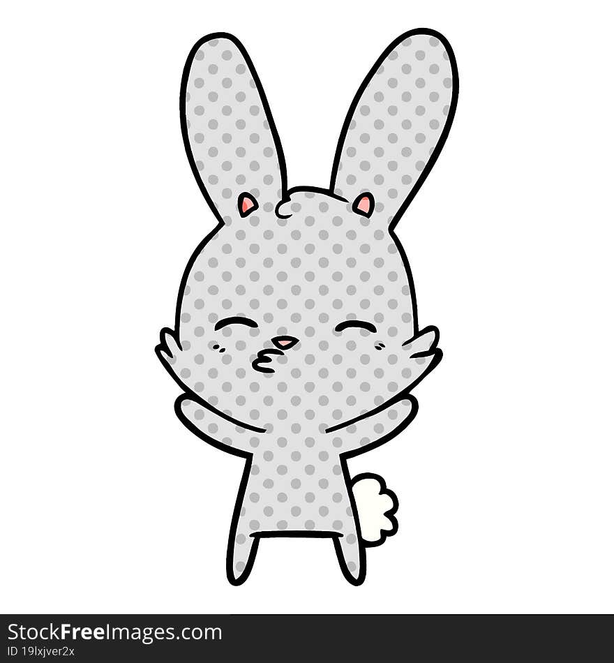 curious bunny cartoon. curious bunny cartoon