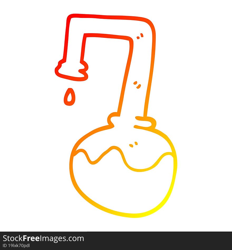 Warm Gradient Line Drawing Cartoon Science Experiment