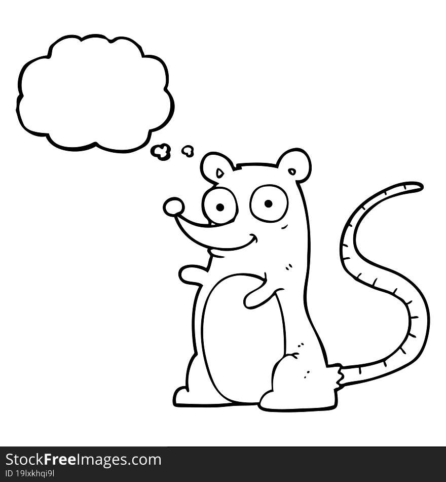 thought bubble cartoon mouse