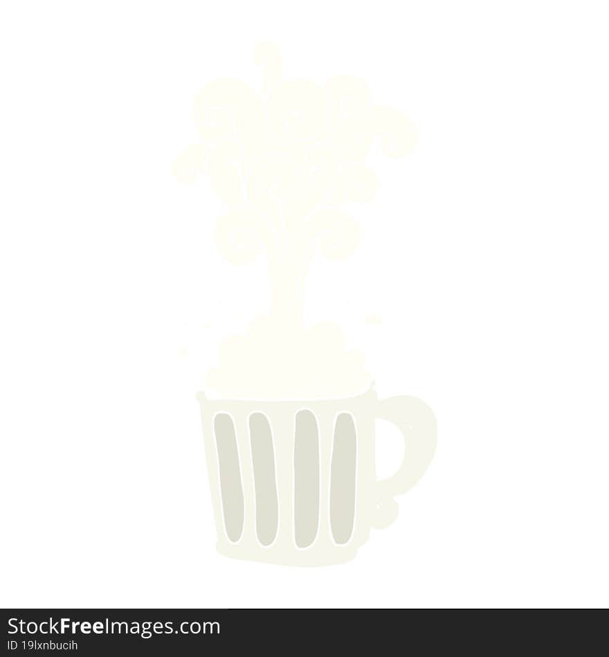 flat color illustration of a cartoon exploding beer