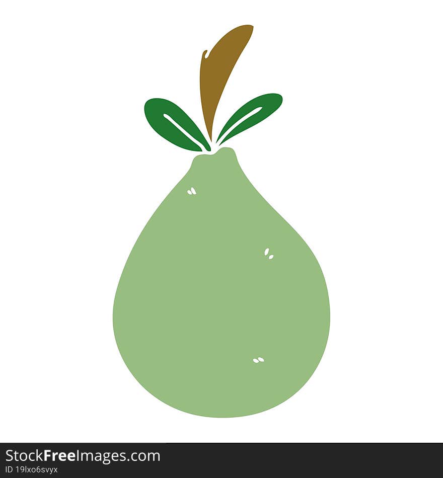 quirky hand drawn cartoon pear