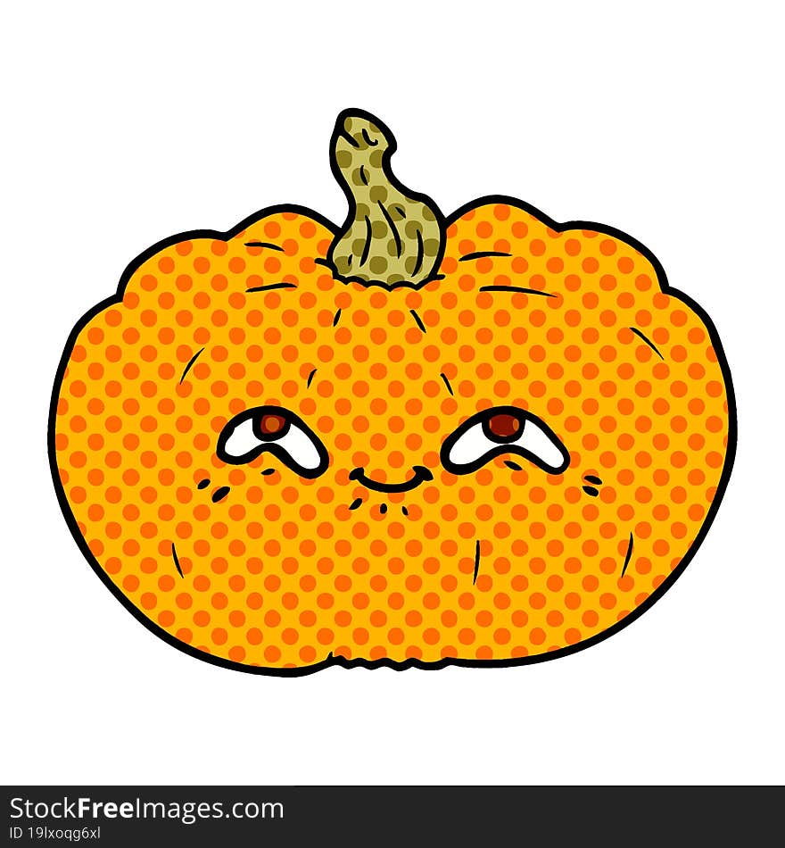 happy cartoon pumpkin. happy cartoon pumpkin