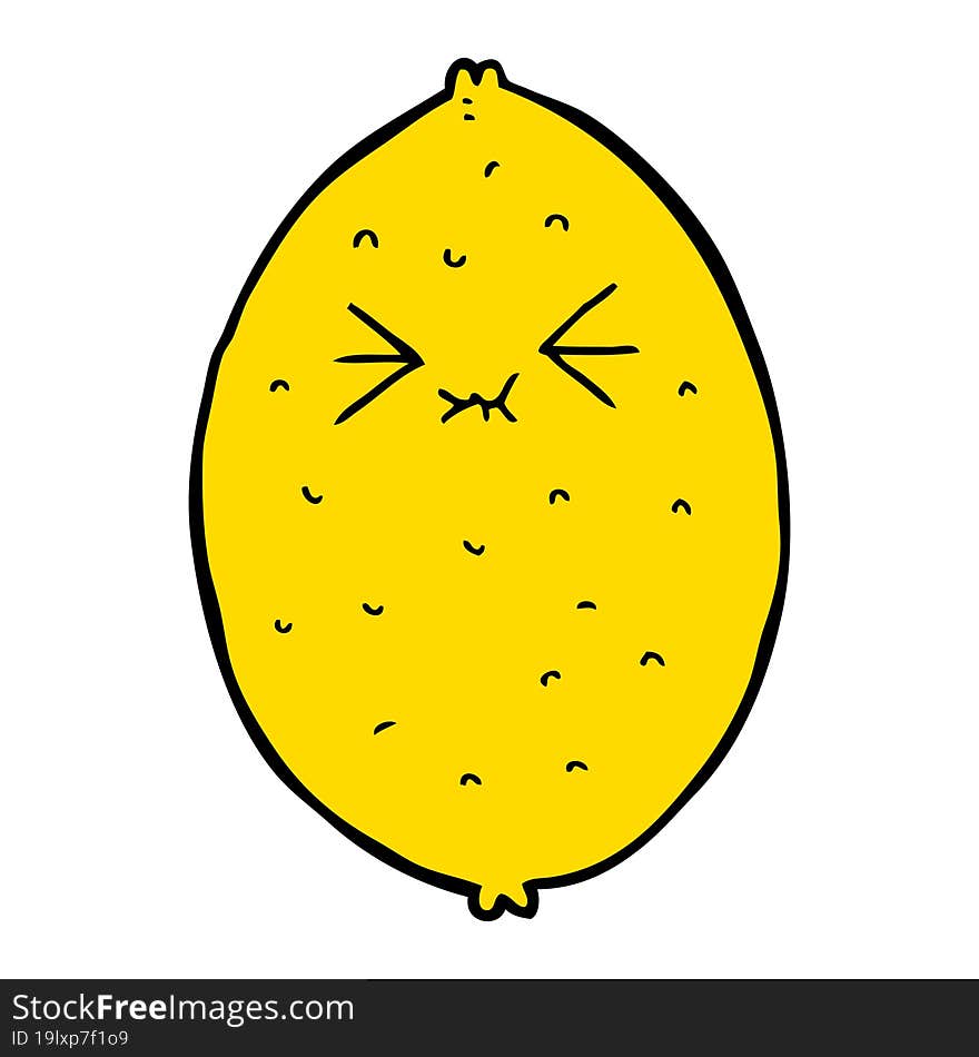 cartoon bitter lemon