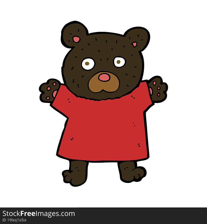 cartoon cute black bear