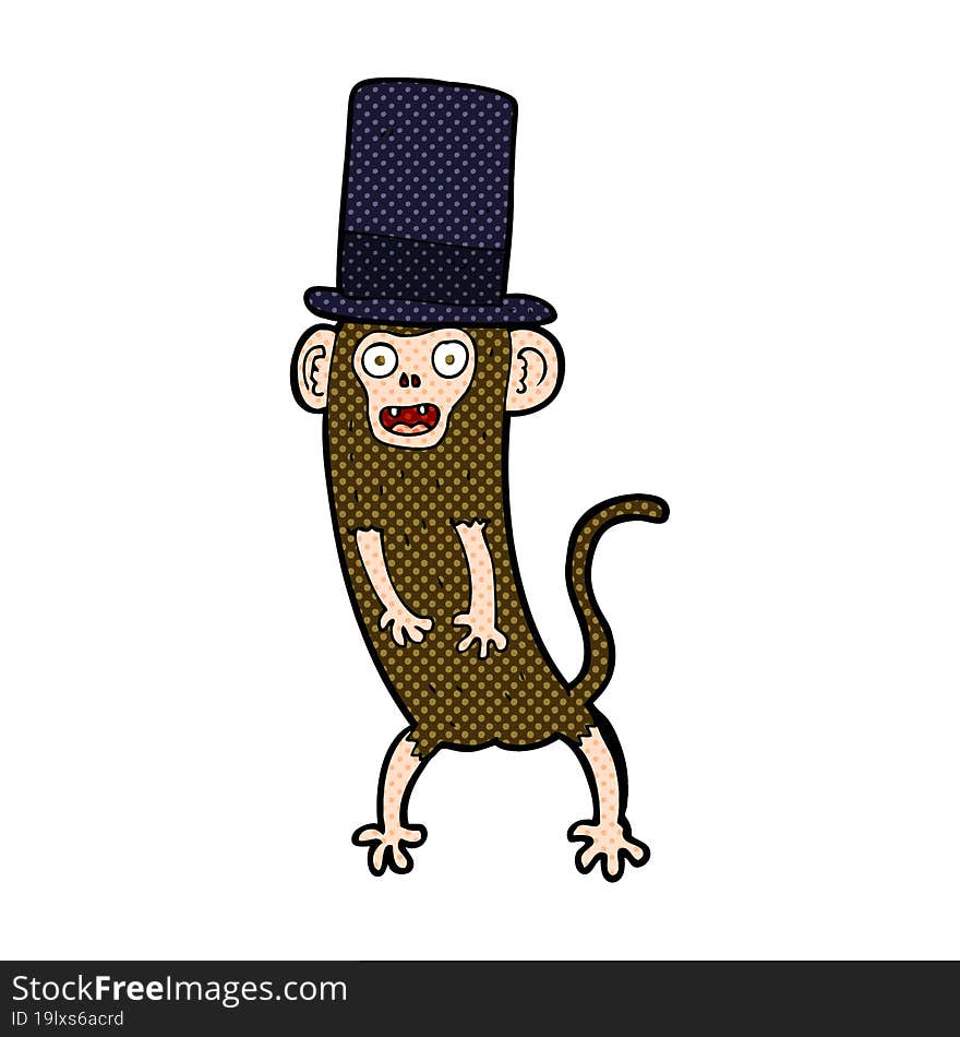 cartoon monkey in top hat