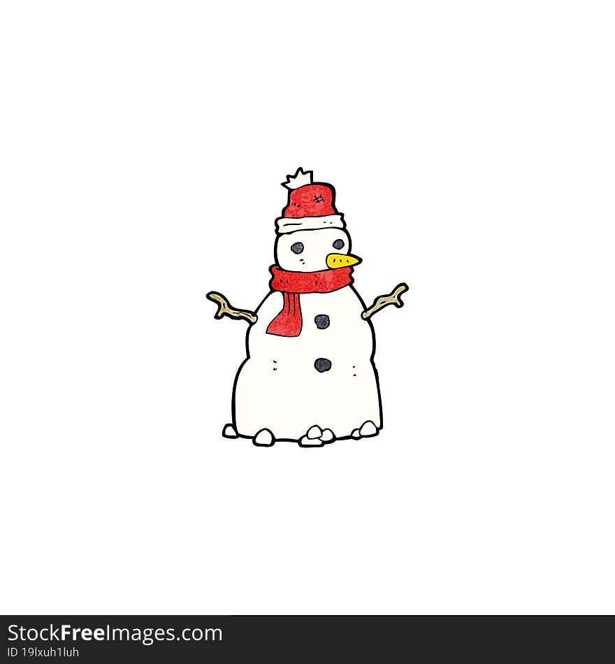 cartoon snowman