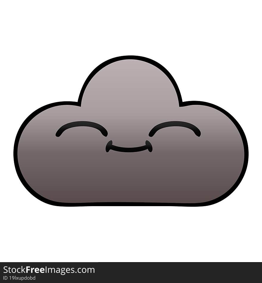 gradient shaded cartoon storm cloud