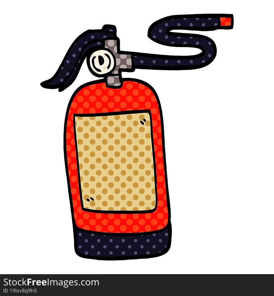 cartoon doodle fire extinguisher