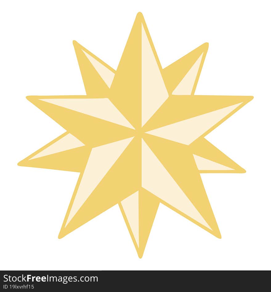 iconic tattoo style image of a star. iconic tattoo style image of a star