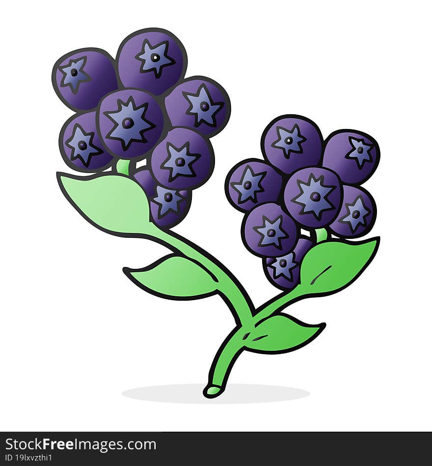 Cartoon Blueberries