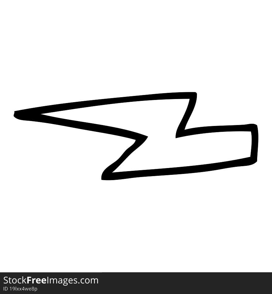 line drawing cartoon  lightening bolts