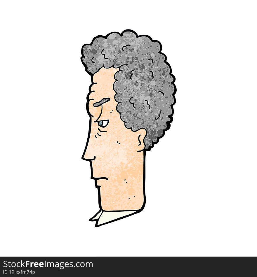 cartoon grey haired man