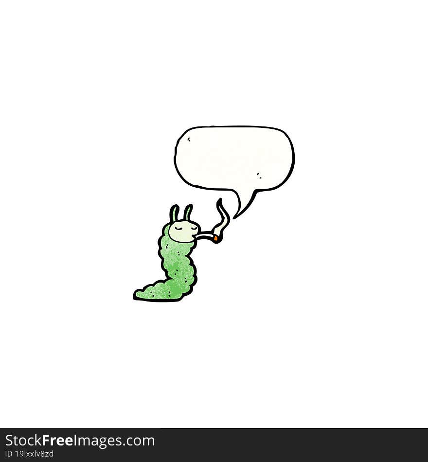 smoking caterpillar cartoon