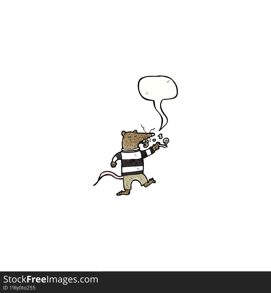 smoking rat cartoon