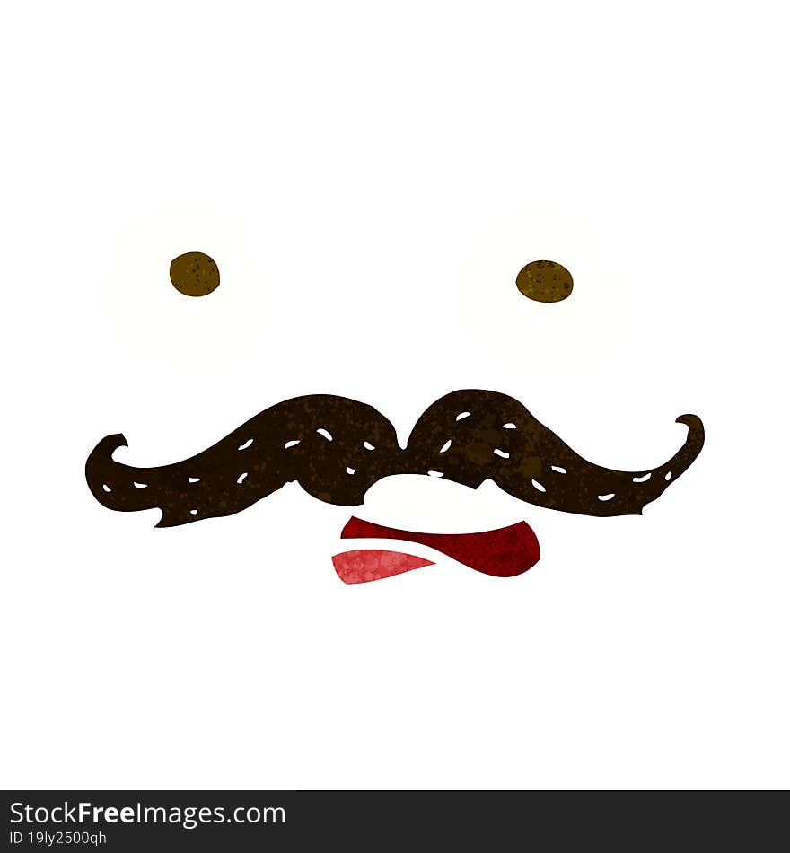 Cartoon Mustache Face