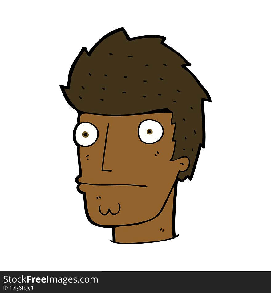 cartoon nervous man