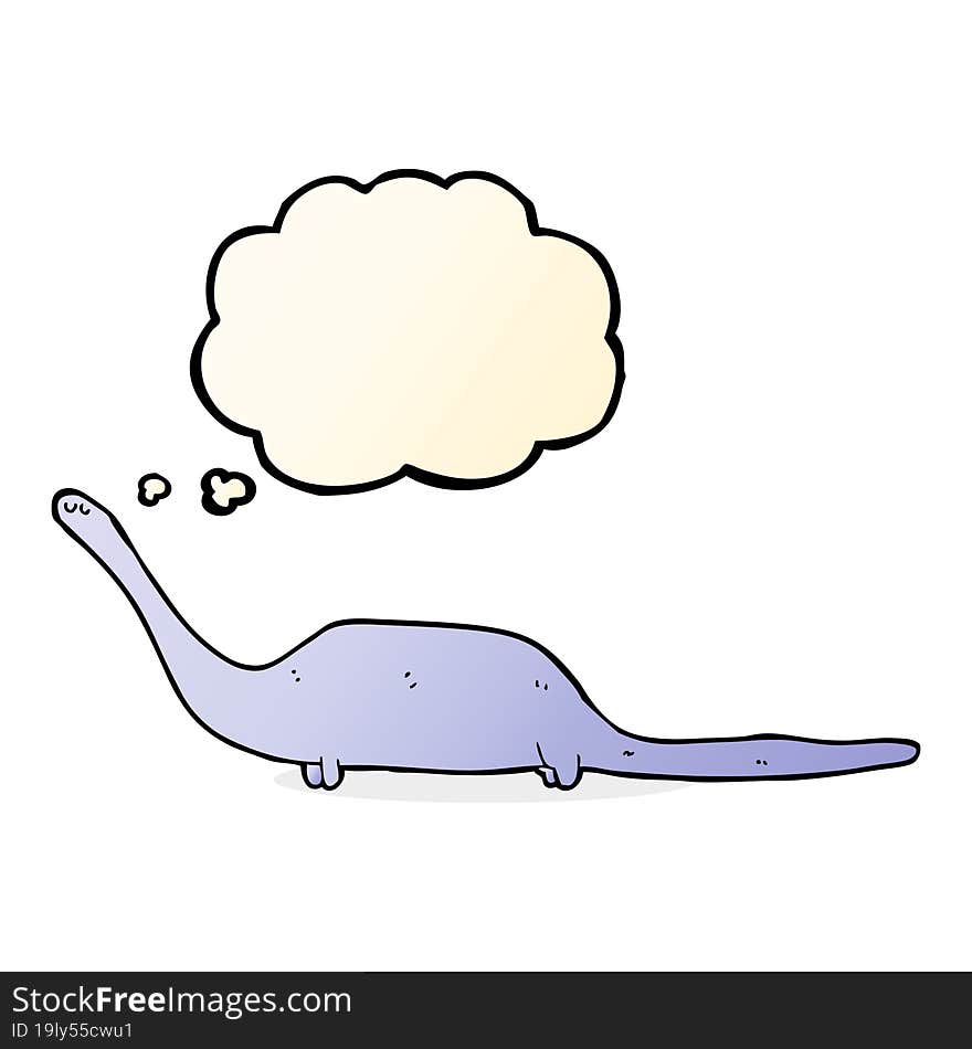 Cartoon Dinosaur With Thought Bubble