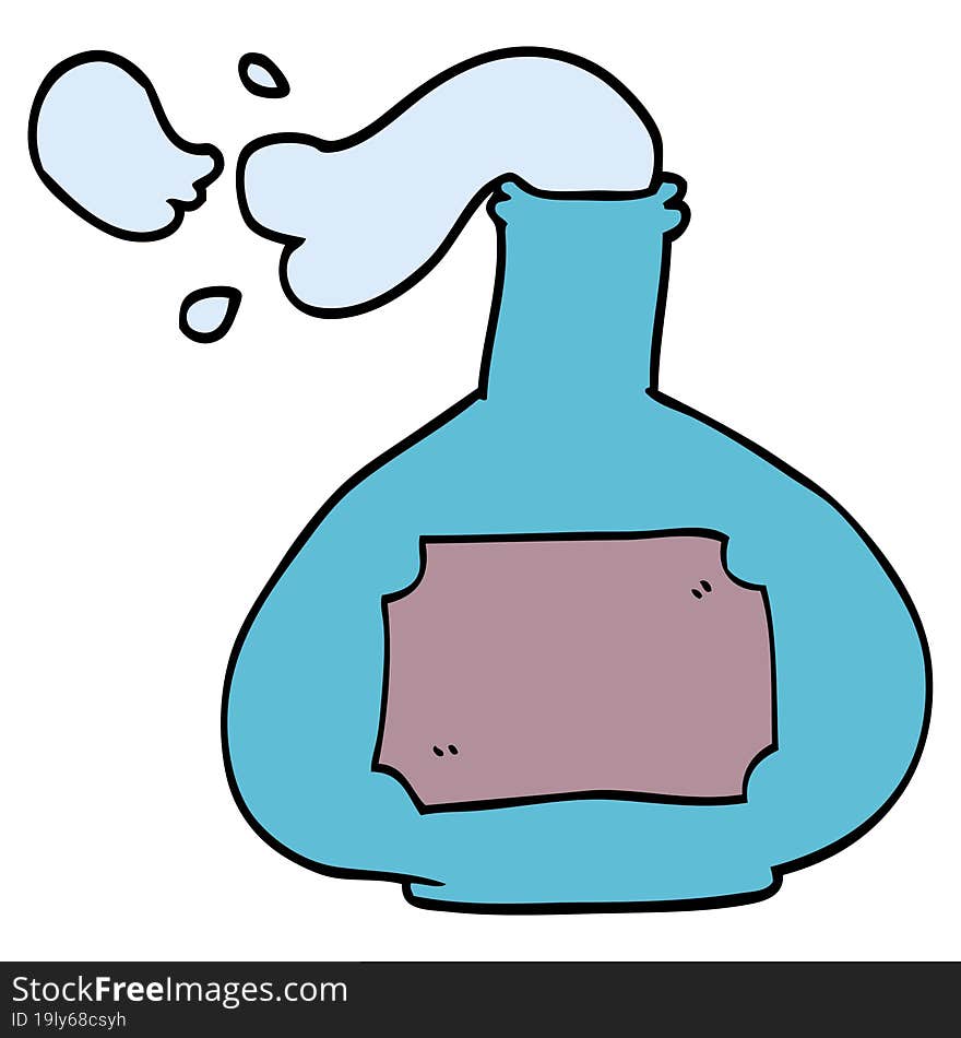 cartoon doodle potion bottle