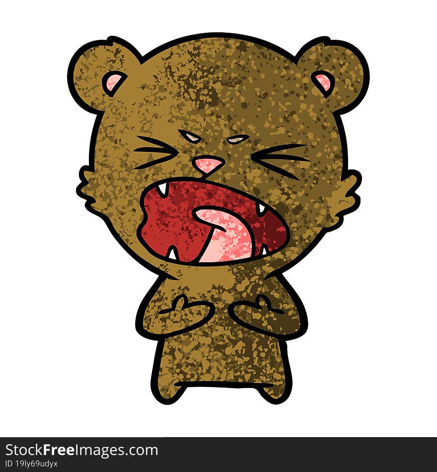 angry cartoon bear. angry cartoon bear