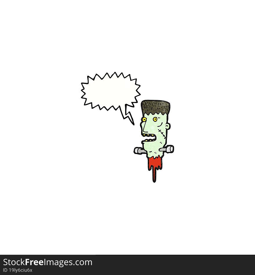 frankensteins monster head cartoon