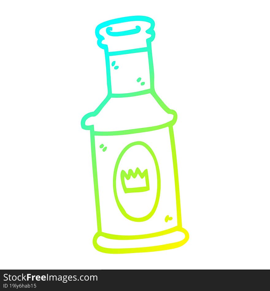 cold gradient line drawing of a cartoon alcoholic drink