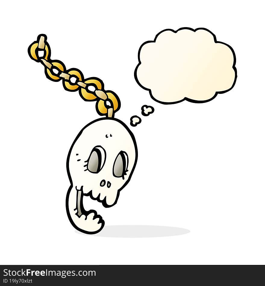 cartoon chain with thought bubble